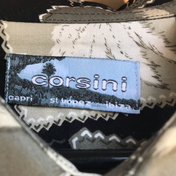 CORSINI Men’s Hawaiian tropical beach vibe short sleeve button down shir… - Picture 4 of 9